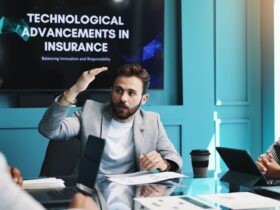 Équipe de courtiers assistant à une présentation sur l’intelligence artificielle