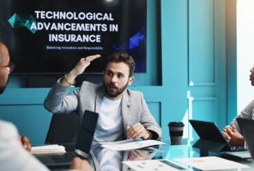 Équipe de courtiers assistant à une présentation sur l’intelligence artificielle