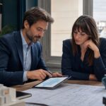 Dirigeante préparant une comparaison d’assurances professionnelles à Paris