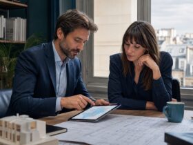 Dirigeante préparant une comparaison d’assurances professionnelles à Paris