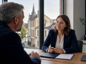 Client reçu par une courtière en assurance à Saint-Florentin