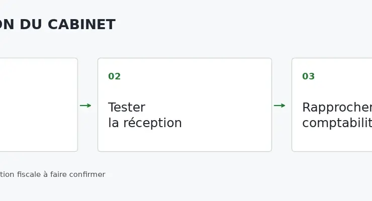 Qualifier les flux, tester la réception puis rapprocher les factures en comptabilité