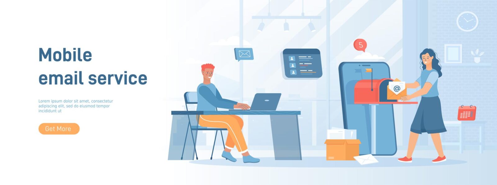 Illustration d’une campagne d’emailing sur mobile